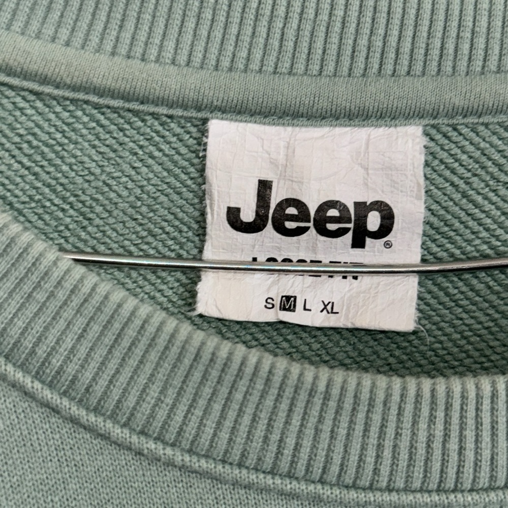 JEEP ULTIMATE ADVENTURE EMBROIDERED VINTAGE OVERSIZE HEAVYWEIGHT SWEATSHIRT MENS - Picture 4 of 6